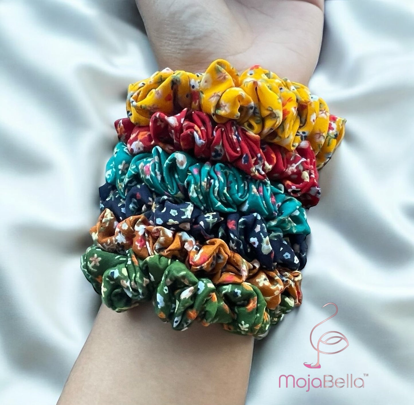 Cotton Print Scrunchies