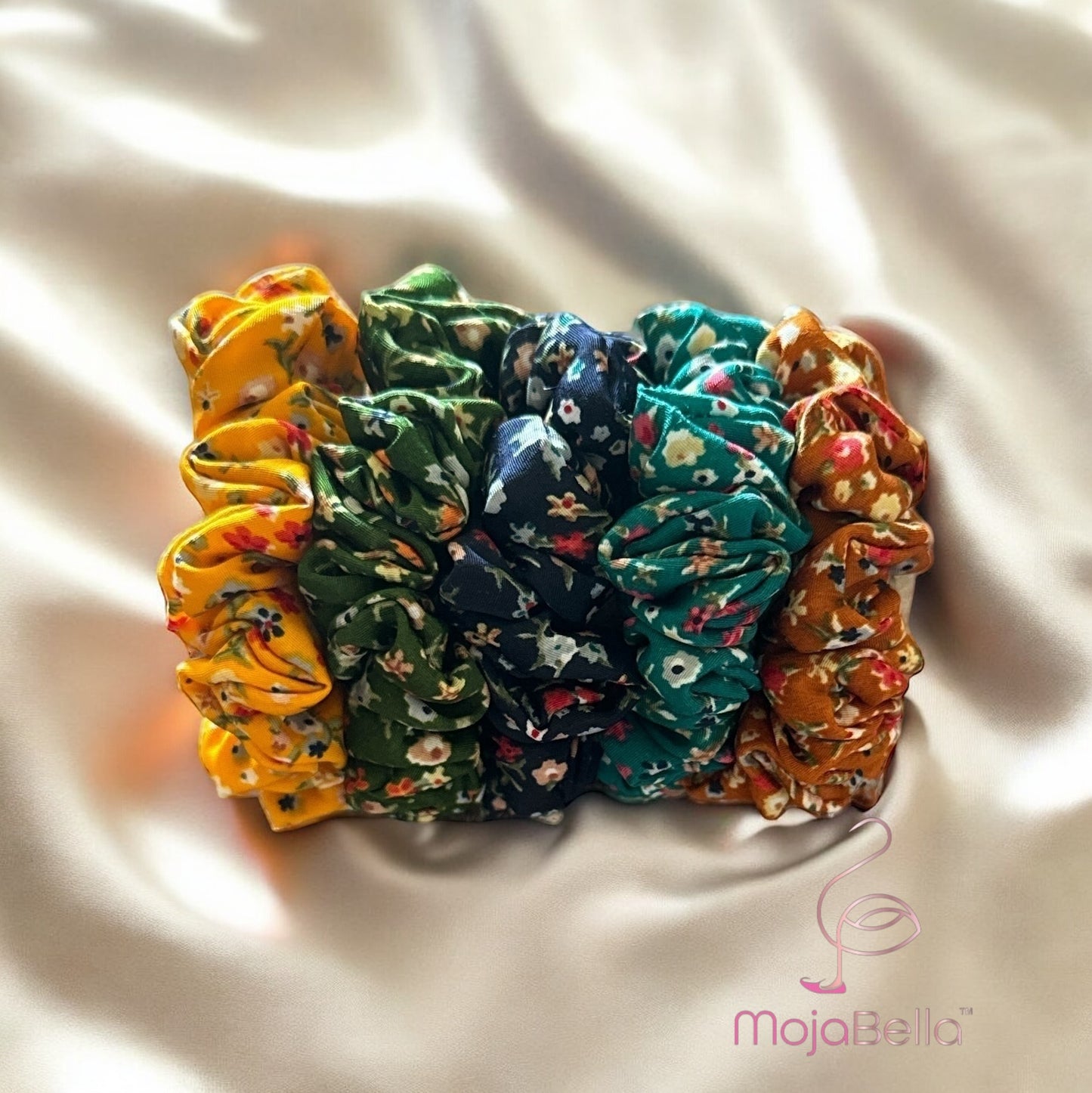 Cotton Print Scrunchies