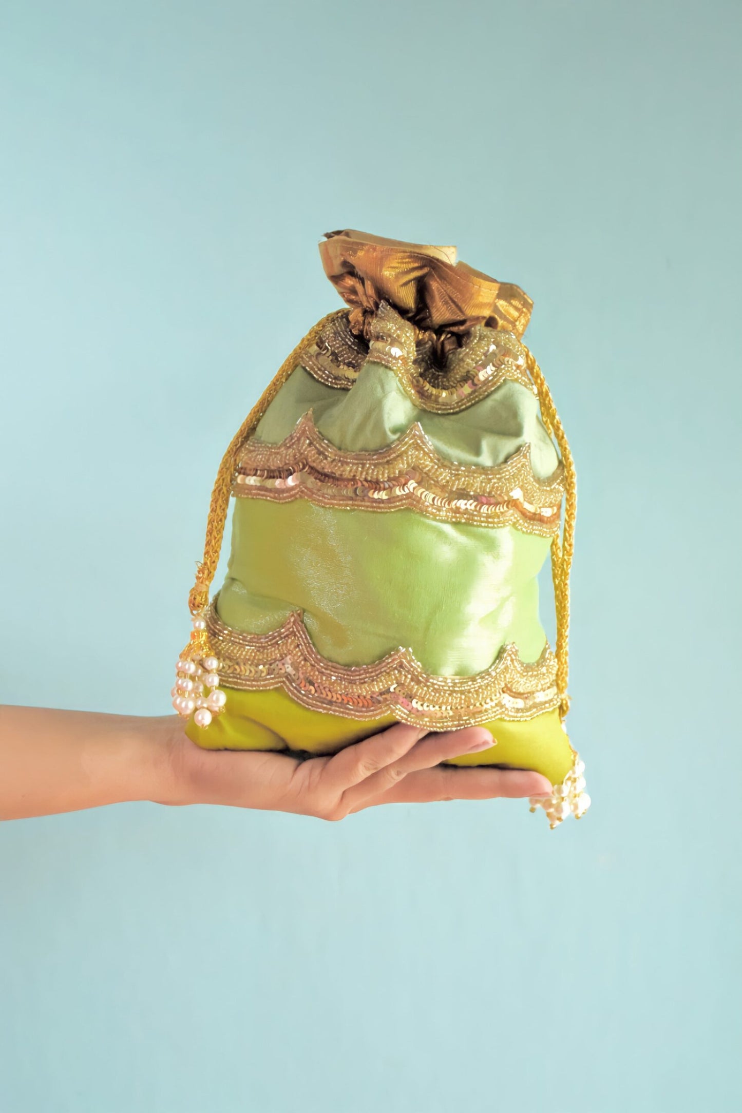 green ombre bag