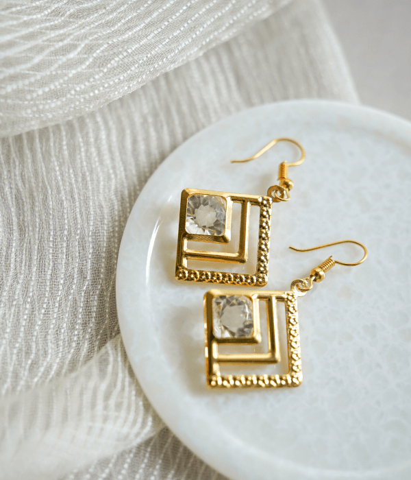 Golden Anti-Tarnish Earrings