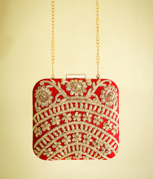 red wedding bag
