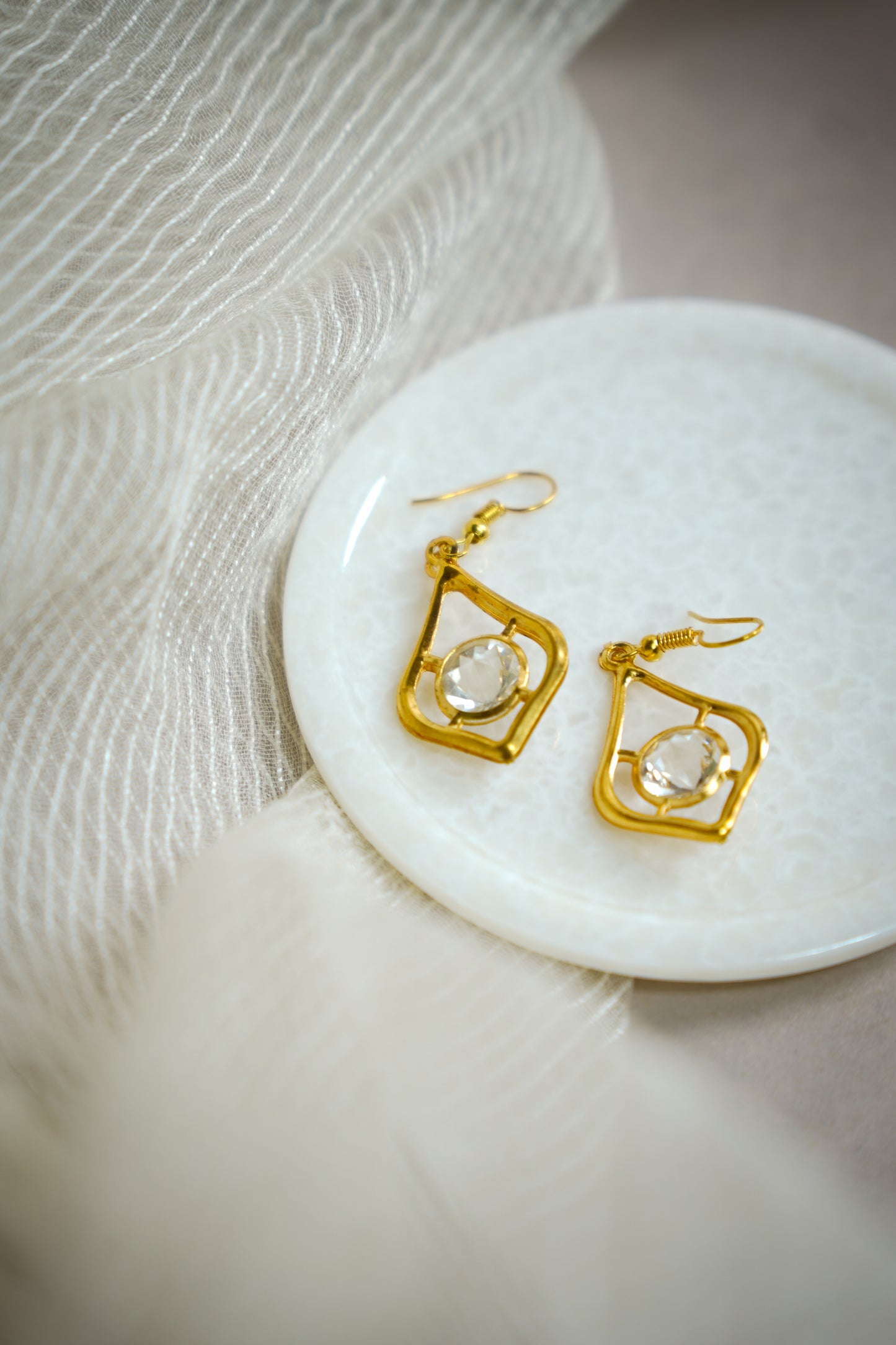 Golden Anti-Tarnish Earrings