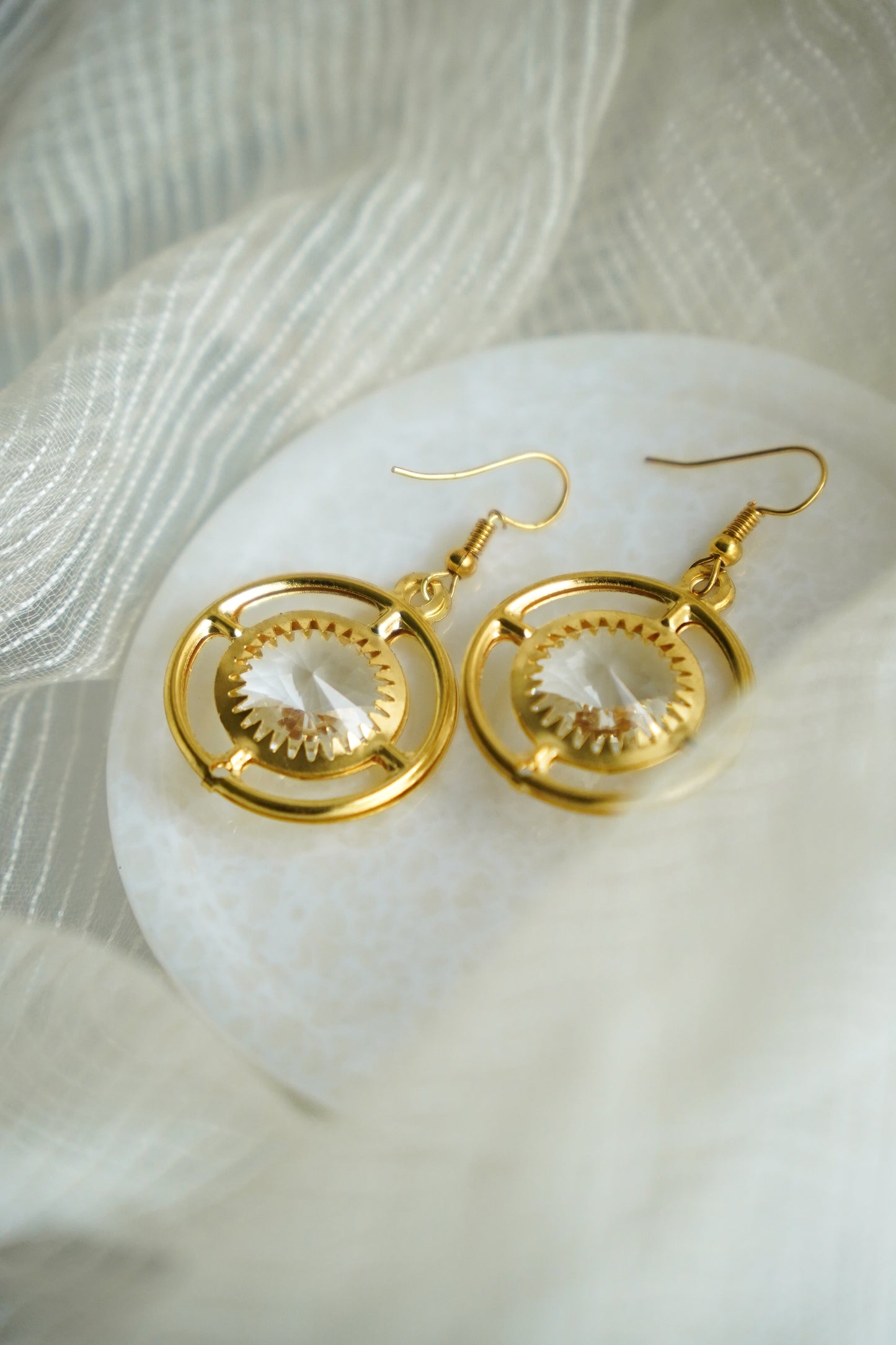 Golden Anti-Tarnish Earrings