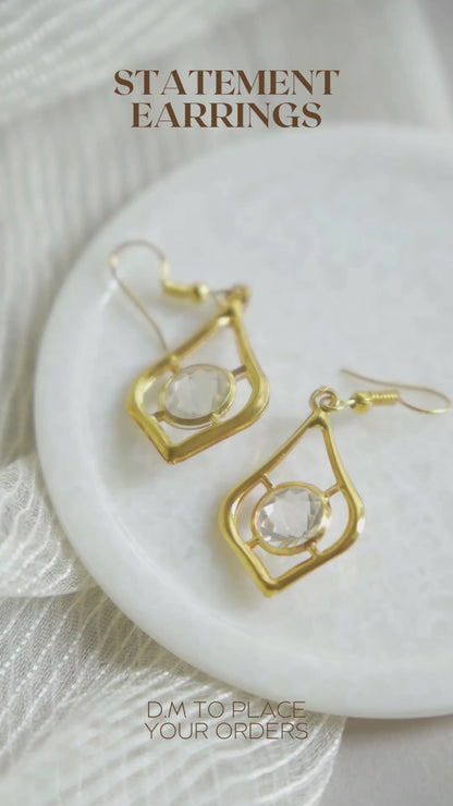 Golden Anti-Tarnish Earrings