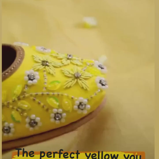 floral yellow footwear 