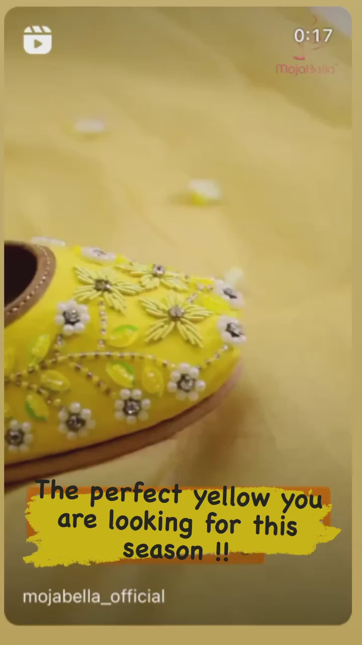 floral yellow footwear 