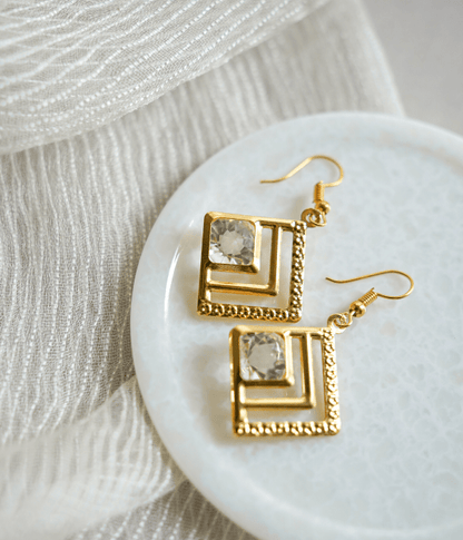 Golden Anti-Tarnish Earrings